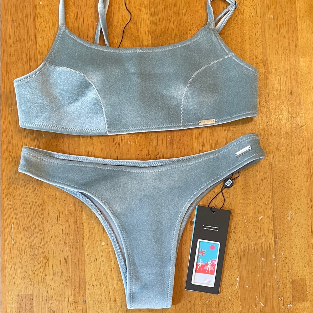 Blackbough Velvet Grey Bikini Set
